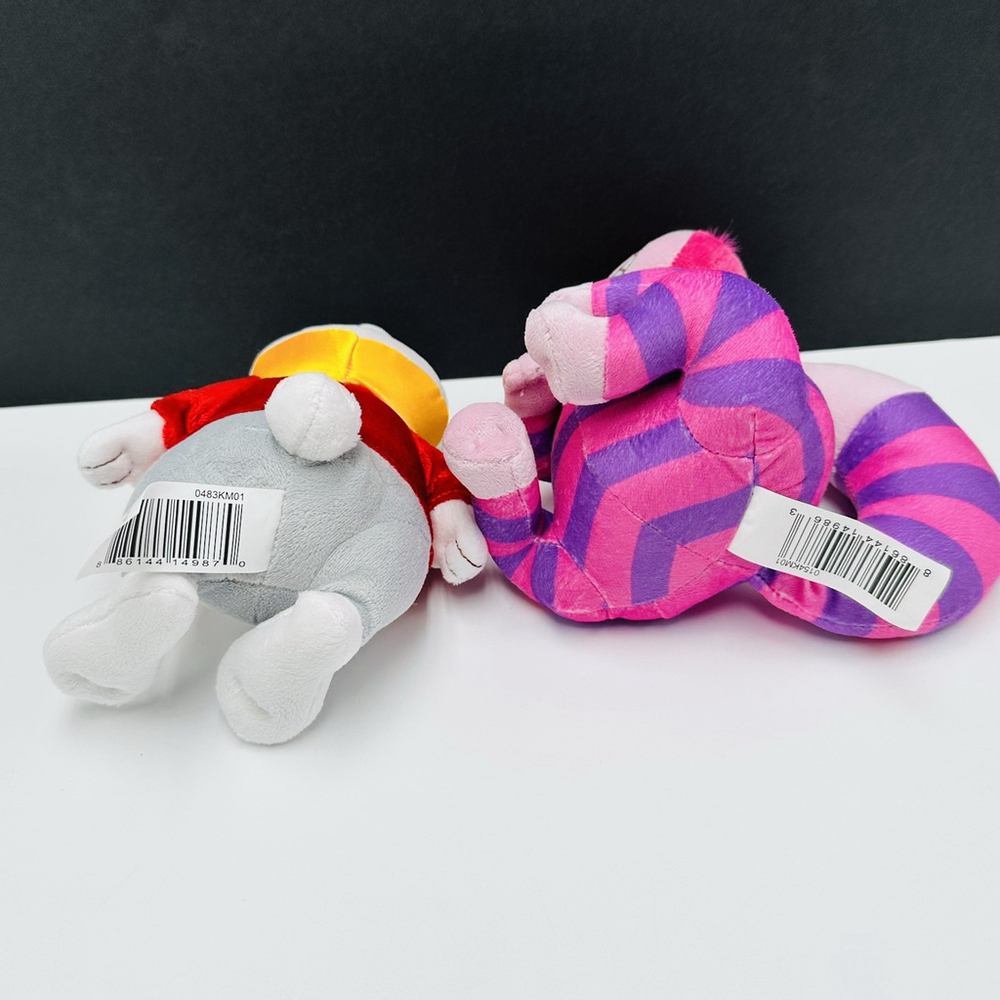Disney Classics Alice in Wonderland White Rabbit & Cheshire Cat Stuffed Plush 9” - Picture 5 of 7